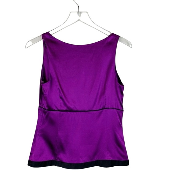 Banana Republic Sleeveless Silk  Lace V- Neck Blouse With Tie- 6 - Picture 6 of 11